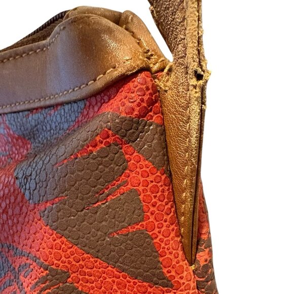 Gucci Vintage Shoulder Bag Crossbody Leather Logo Palm Trees Leafs Rare - Picture 4 of 16